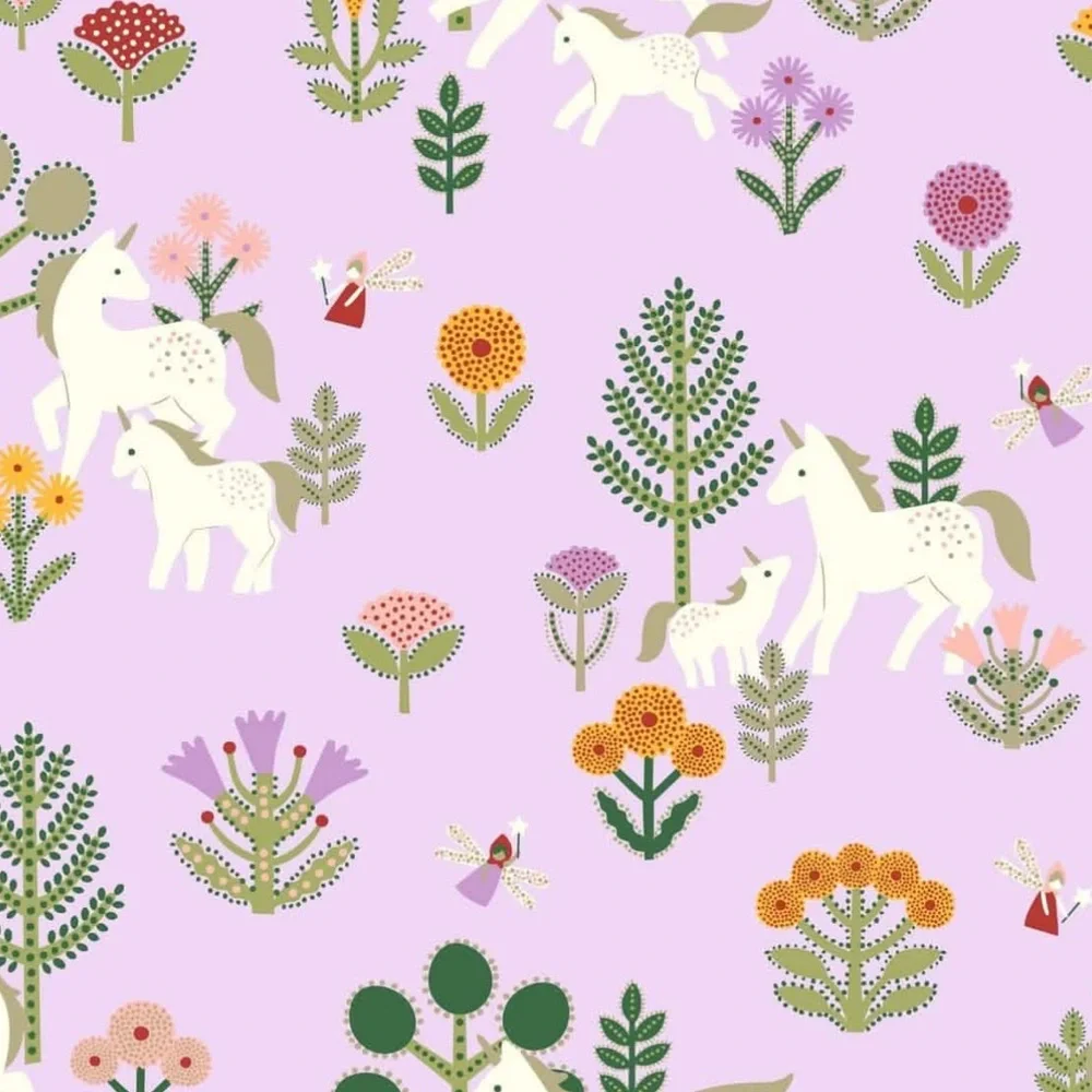 Magnetic Me Purple Floral Baby Footie Folk Magic Modal 6-9 Months